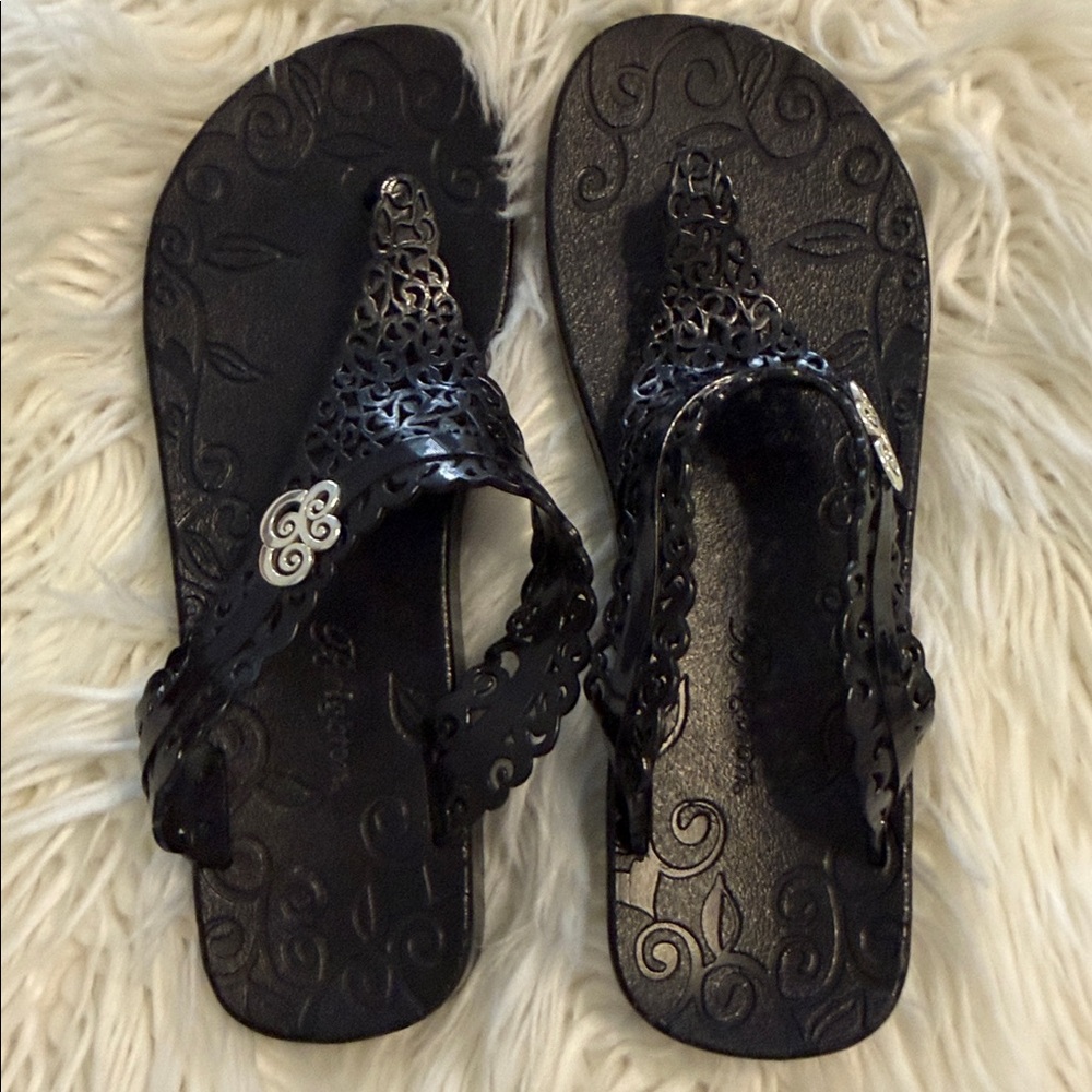 Brighton Black Sandals with Silver Accents size 9 BNWOT see all photos - Picture 5 of 12